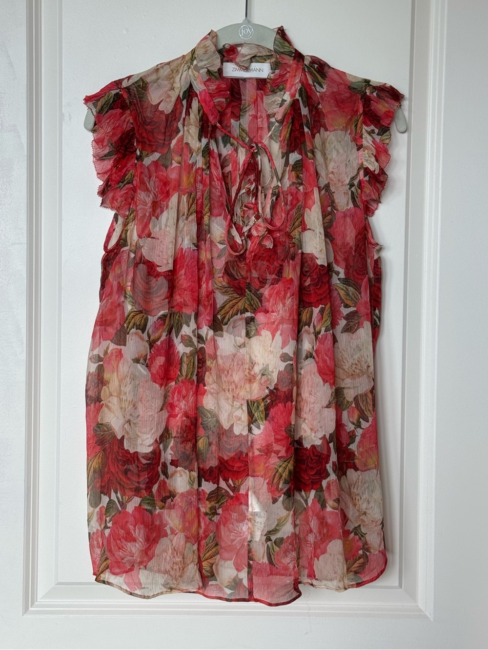 Zimmerman Floral Silk Blouse Top, Sz 0